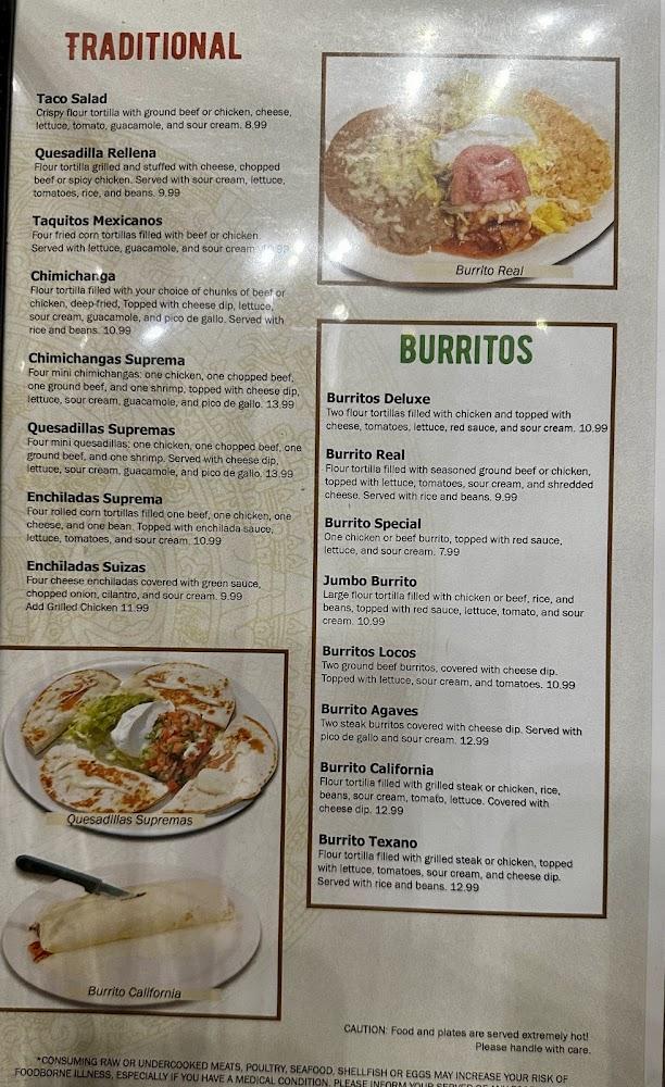 Agave's Mexican Restaurant Lafayette Menu image 4